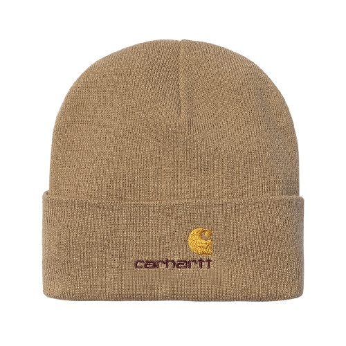 CARHARTT WIP AMERICAN SCRIPT BEANIE Peanut