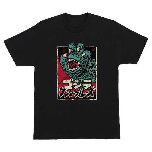 SANTA CRUZ GODZILLA HAND FRONT TEE Black