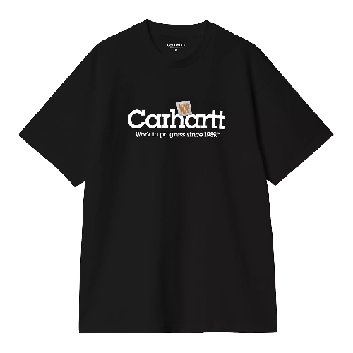 CARHARTT WIP LABEL SCRIPT TSHIRT Black