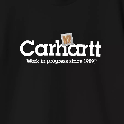 CARHARTT WIP LABEL SCRIPT TSHIRT Black