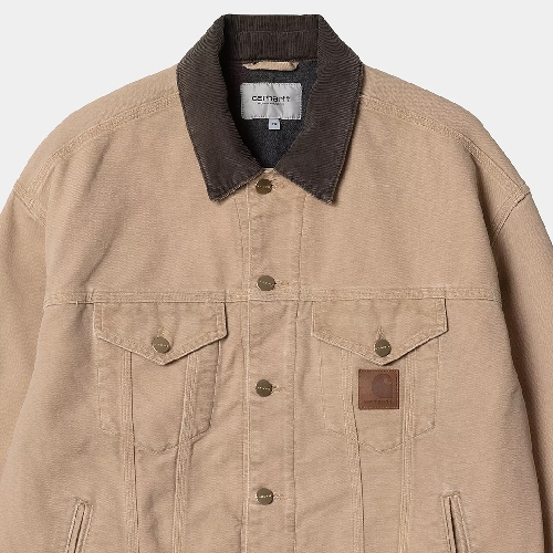 CARHARTT WIP DAYTON TRUCKER JACKET Dusty H Brown Tobacco