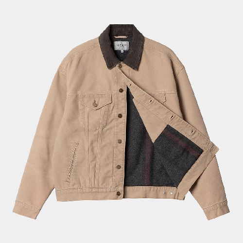 CARHARTT WIP DAYTON TRUCKER JACKET Dusty H Brown Tobacco