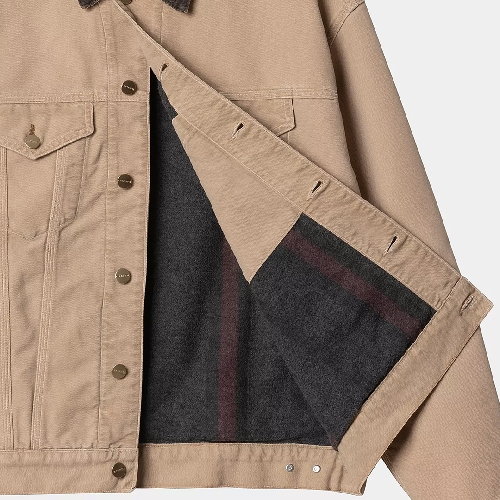 CARHARTT WIP DAYTON TRUCKER JACKET Dusty H Brown Tobacco