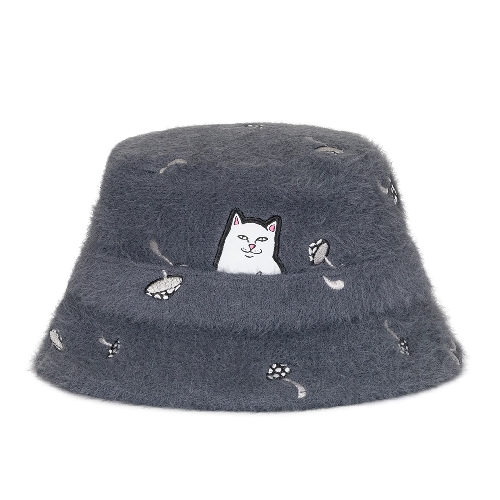 Ripndip LORD NERMAL EUPHORIA SHERPA BUCKET HAT Charcoal