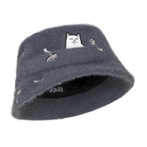 Ripndip LORD NERMAL EUPHORIA SHERPA BUCKET HAT Charcoal