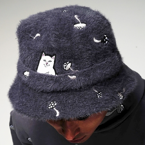 Ripndip LORD NERMAL EUPHORIA SHERPA BUCKET HAT Charcoal