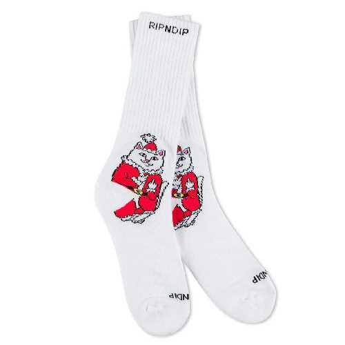 Ripndip LORD SANTA SOCKS White