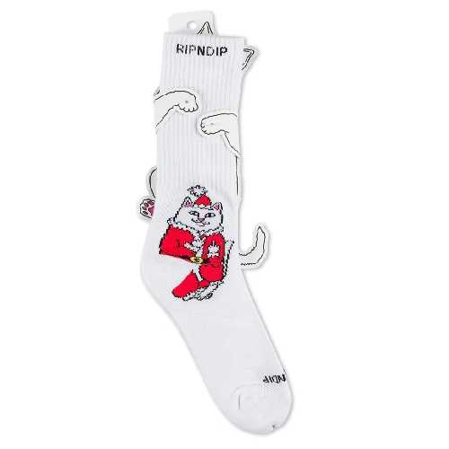 Ripndip LORD SANTA SOCKS White