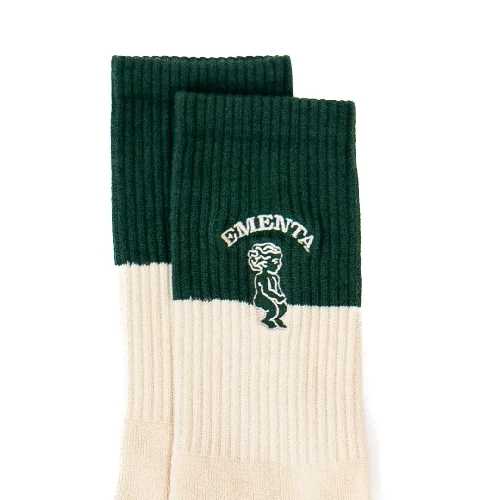 EMENTA SB 2 TONE IKON SOCKS Green Off White