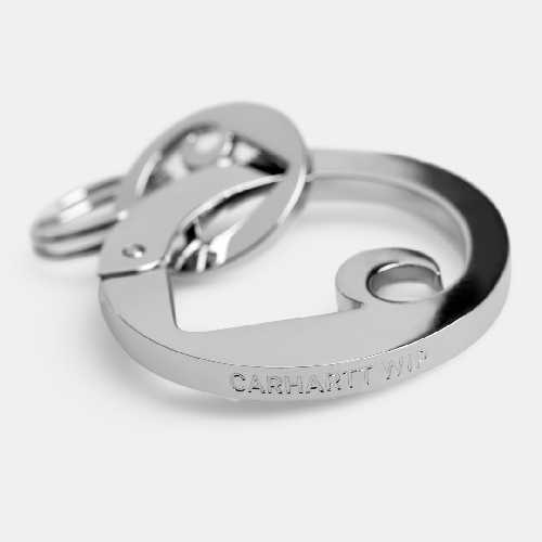 CARHARTT WIP CHARMS CARABINER KEYCHAIN Silver