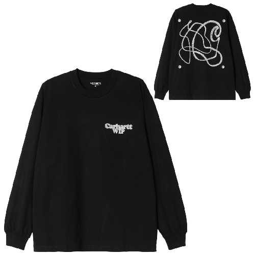 CARHARTT WIP LS CHAIN LINK TSHIRT Black Silver