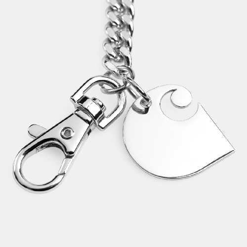 CARHARTT WIP CUBAN LINK KEYCHAIN Silver