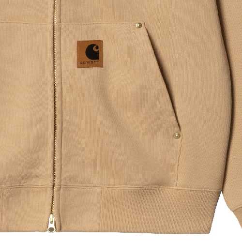 CARHARTT WIP HOODED ELDON SWEAT JACKET Dusty H Brown