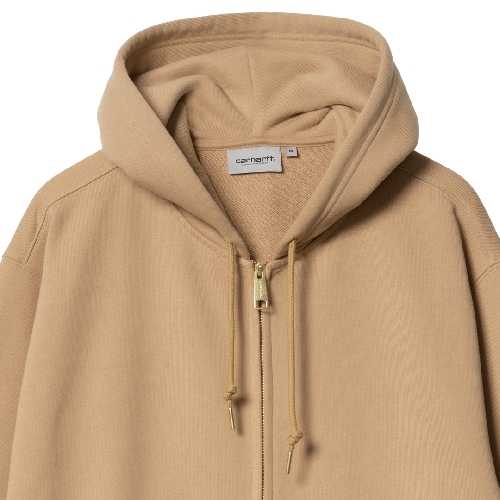 CARHARTT WIP HOODED ELDON SWEAT JACKET Dusty H Brown