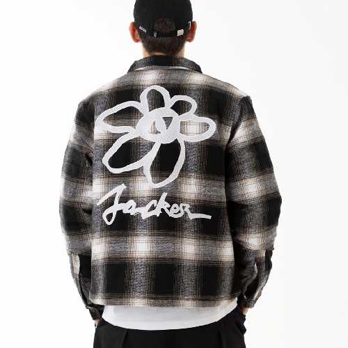 JACKER FLOWER TARTAN OVERSHIRT multi