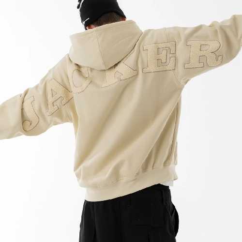 JACKER NOTORIOUS ZIPPED HOODIE beige