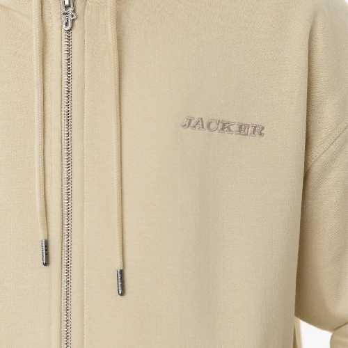 JACKER NOTORIOUS ZIPPED HOODIE beige