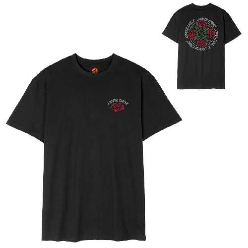 SANTA CRUZ DRESSEN ROSES SOLO TEE Black