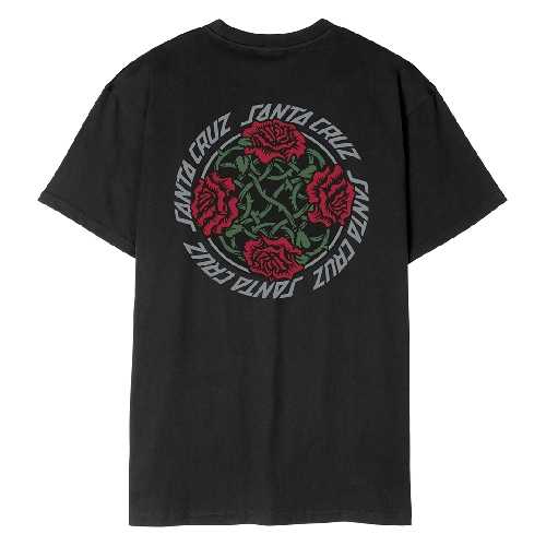 SANTA CRUZ DRESSEN ROSES SOLO TEE Black