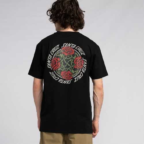 SANTA CRUZ DRESSEN ROSES SOLO TEE Black