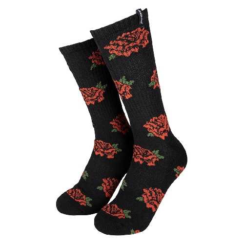 SANTA CRUZ DRESSEN ROSES SOCKS Black