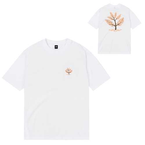 MAGENTA BLOSSOM TEE White