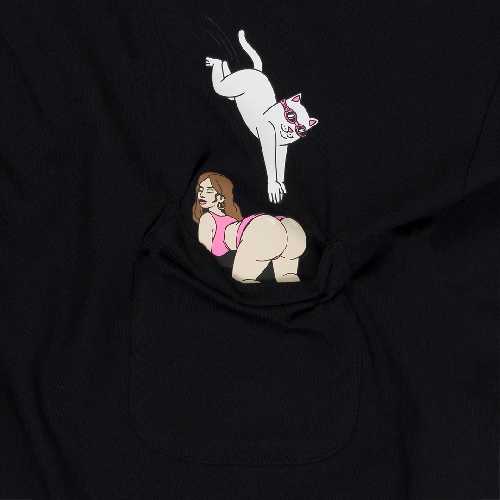 Ripndip JUMPIN IN POCKET TEE Black