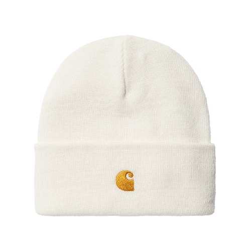 CARHARTT WIP CHASE BEANIE White / Gold