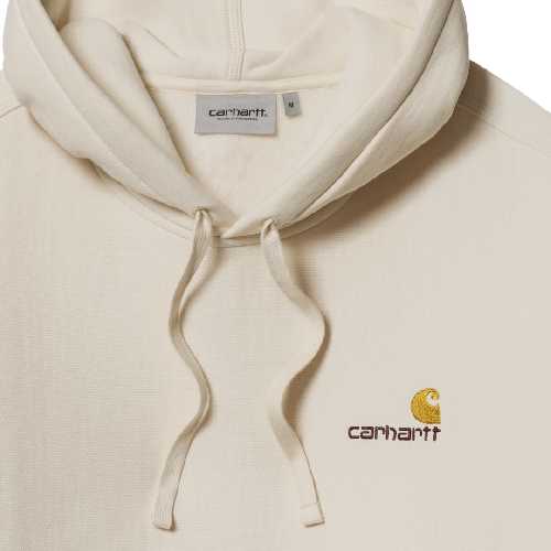 CARHARTT WIP HOODED AMERICAN SCRIPT SWEAT natural