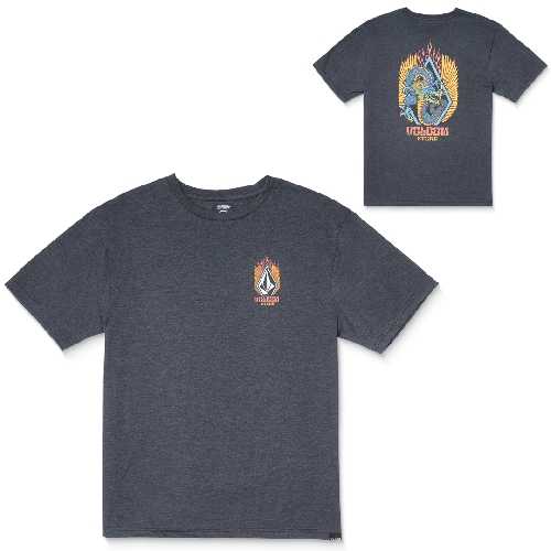 VOLCOM DRAGGIN STONE HTH SS TEE Heather black