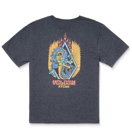 VOLCOM DRAGGIN STONE HTH SS TEE Heather black