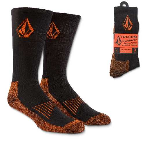 VOLCOM WORKWEAR SOCK 3PK Black