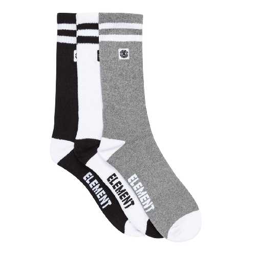 ELEMENT CLEARSIGHT SOCKS 3PK Black White Grey