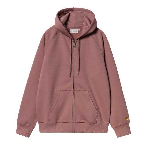 CARHARTT WIP HOODED CHASE JACKET Dusky Pink gold