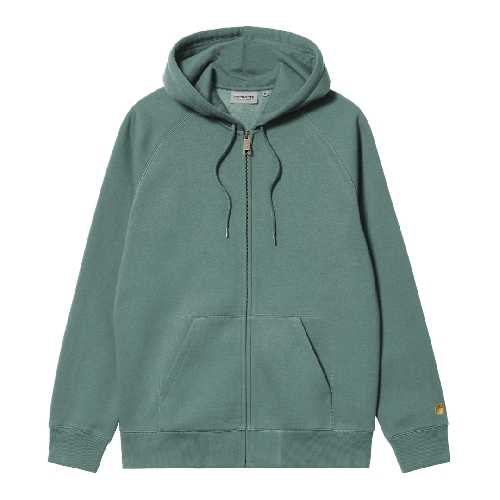 CARHARTT WIP HOODED CHASE JACKET Silver Pine gold