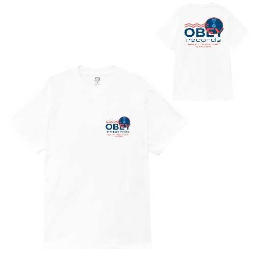 OBEY RECORDS SOUND WAVES TEE White