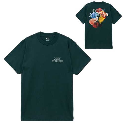 OBEY STUDIOS PALETTE TEE Rain forest