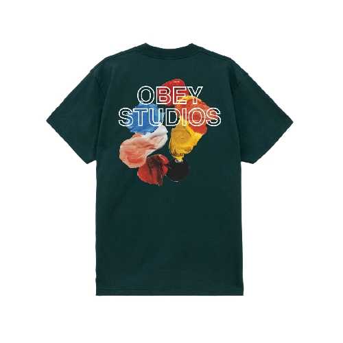 OBEY STUDIOS PALETTE TEE Rain forest