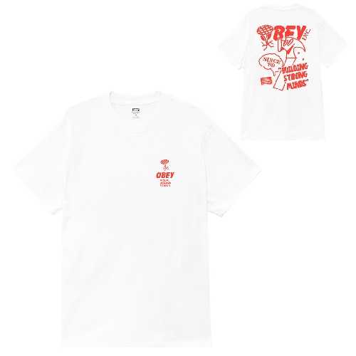 OBEY BUILDING STRONG MINDS TEE White