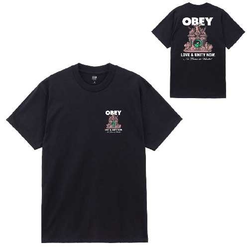 OBEY LOVE AND UNITY NOW TEE Black