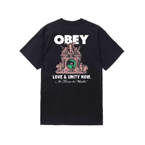 OBEY LOVE AND UNITY NOW TEE Black