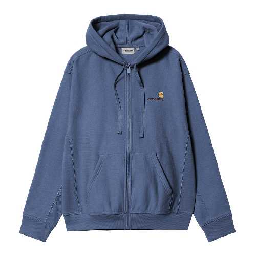 CARHARTT WIP HOODED AMERICAN SCRIPT JACKET blue iris