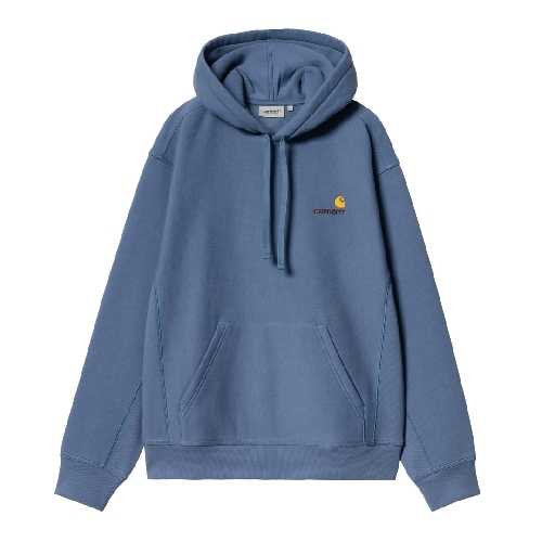 CARHARTT WIP HOODED AMERICAN SCRIPT SWEAT blue iris