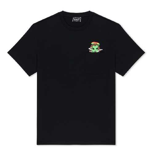 Ripndip SMOKING RASTA ALIEN POCKET TEE black