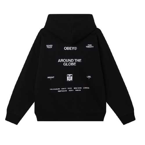 OBEY BUSINESS HOOD Black