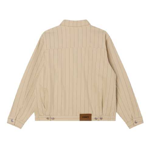 OBEY STRIPE ZIP UP JACKET Pelican multi