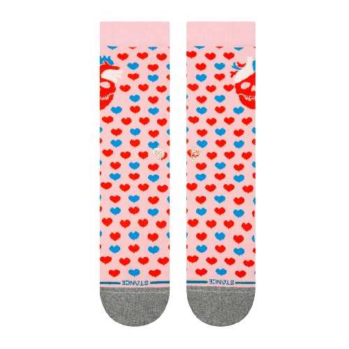 STANCE HEARTED CREW SOCK Pink