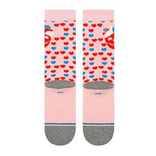 STANCE HEARTED CREW SOCK Pink