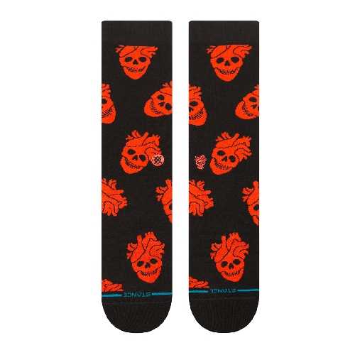 STANCE FALLIN IN SKULL CREW SOCK Black