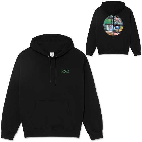 POLAR OURSELVES COLLAGE FILL LOGO DAVE HOODIE Black